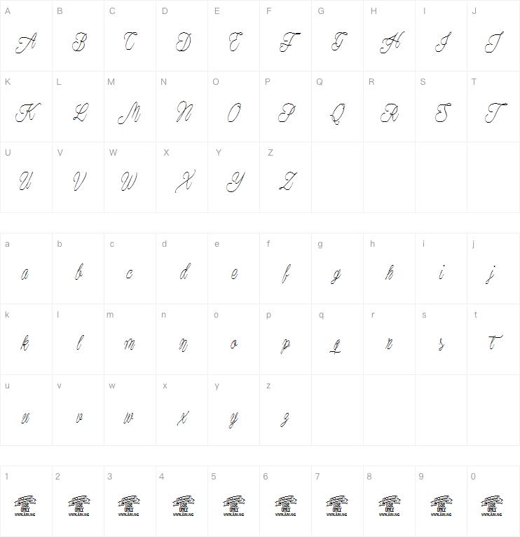 Plates Napery字体