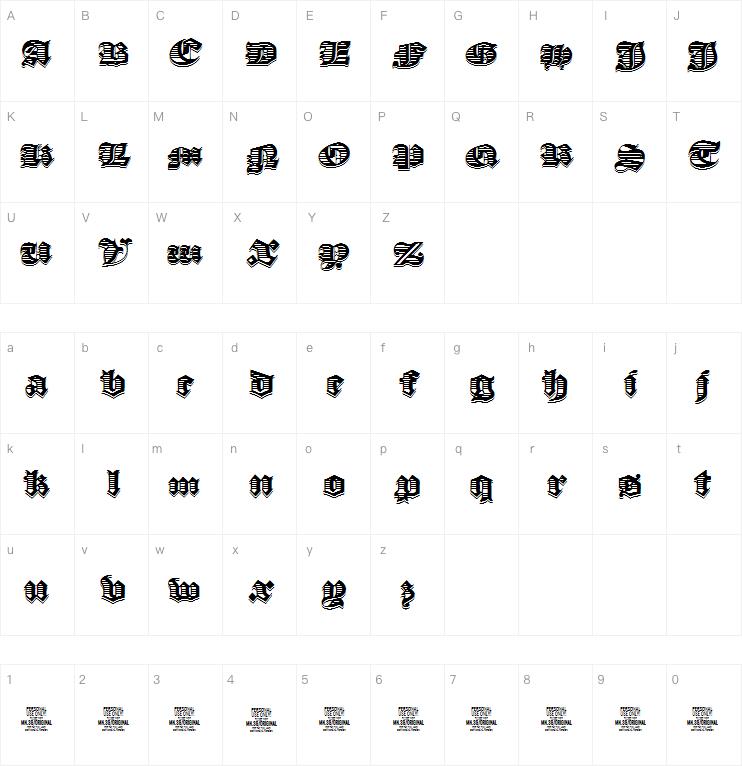 Original Shadow字体