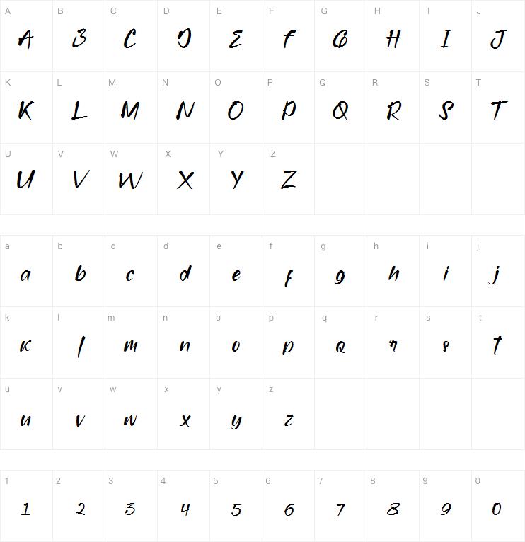 bridamount字体