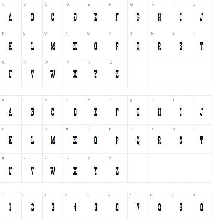 Durango Western Eroded字体