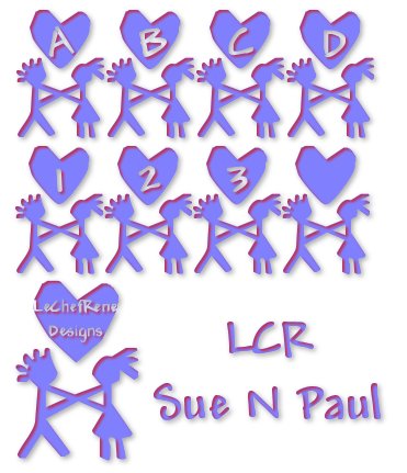 LCR Sue N Paul字体 1