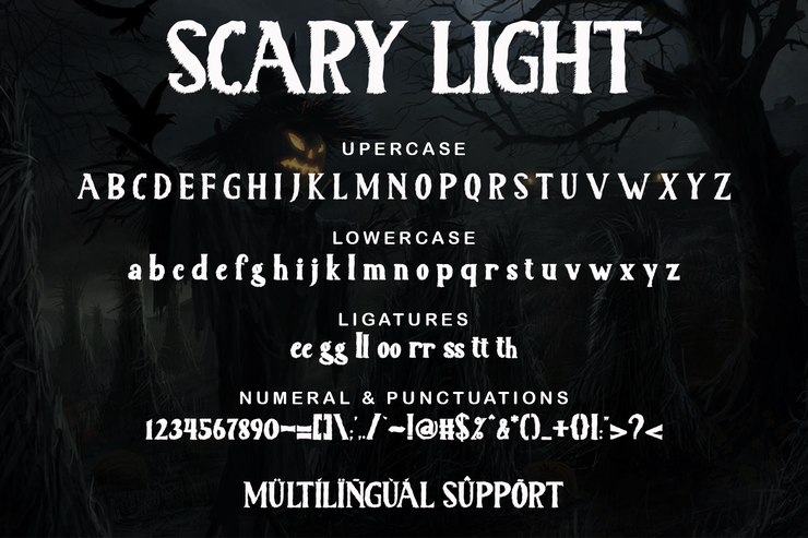 Scary Light字体 5