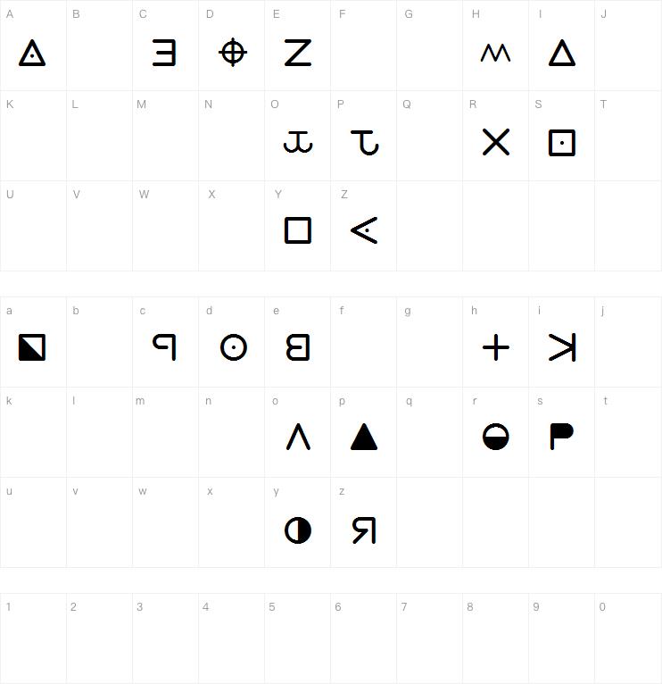 ZODIAC CIPHER字体