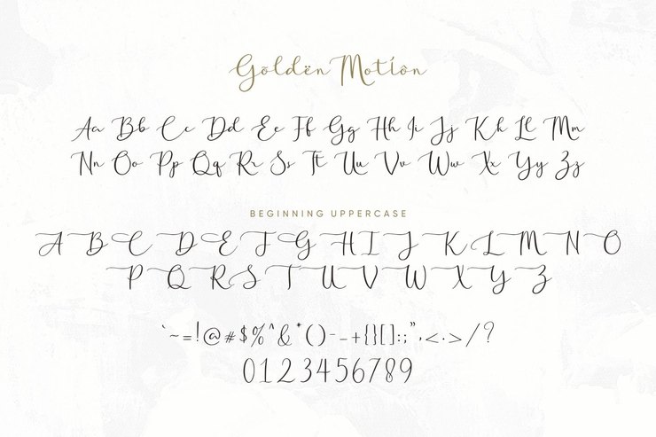 Golden Motion字体 3