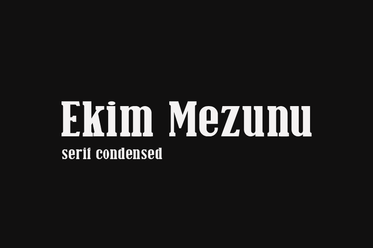 Ekim Mezunu字体 1