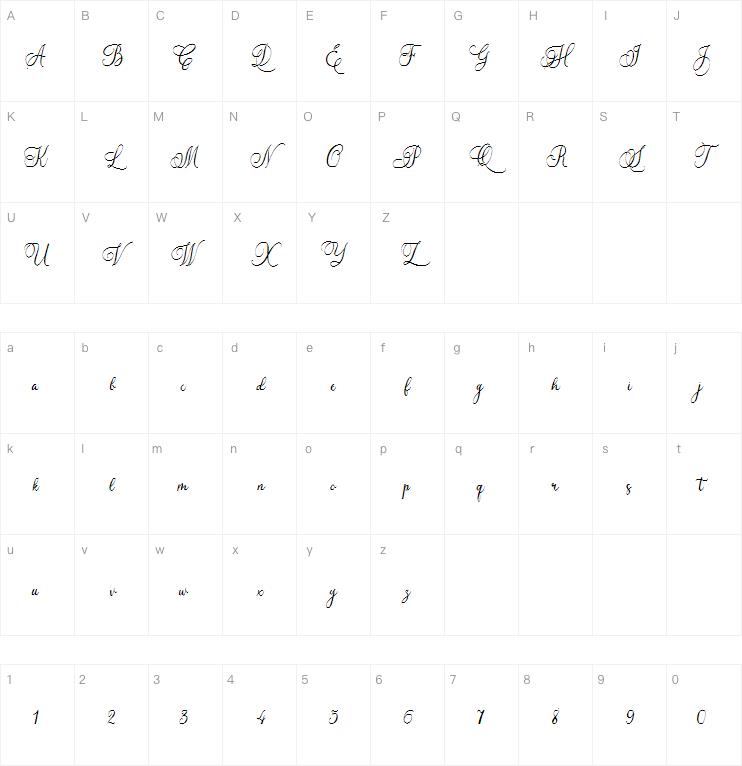 Caliner Script字体