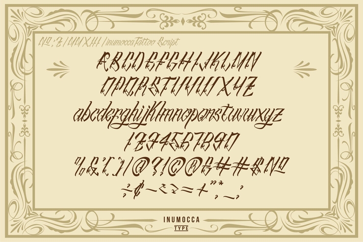 Inu Tattoo Script字体 1