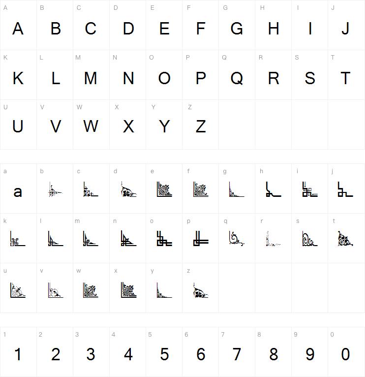 Vintage Decorative Corners 34字体