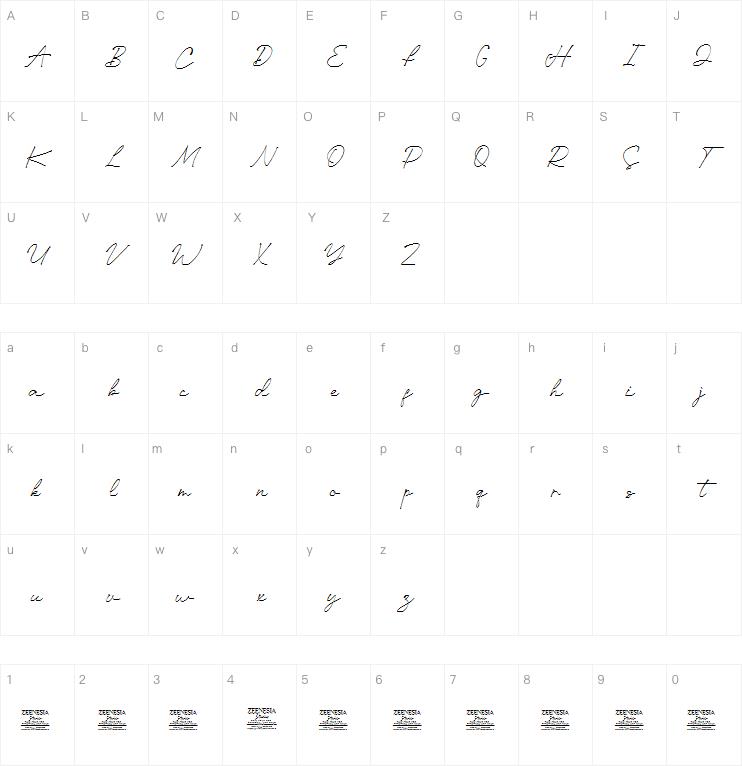 Amore Dreaming Signature字体