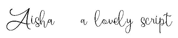 Aisha – a lovely script字体