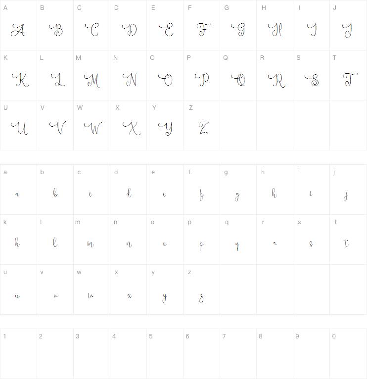 Aisha - a lovely script字体