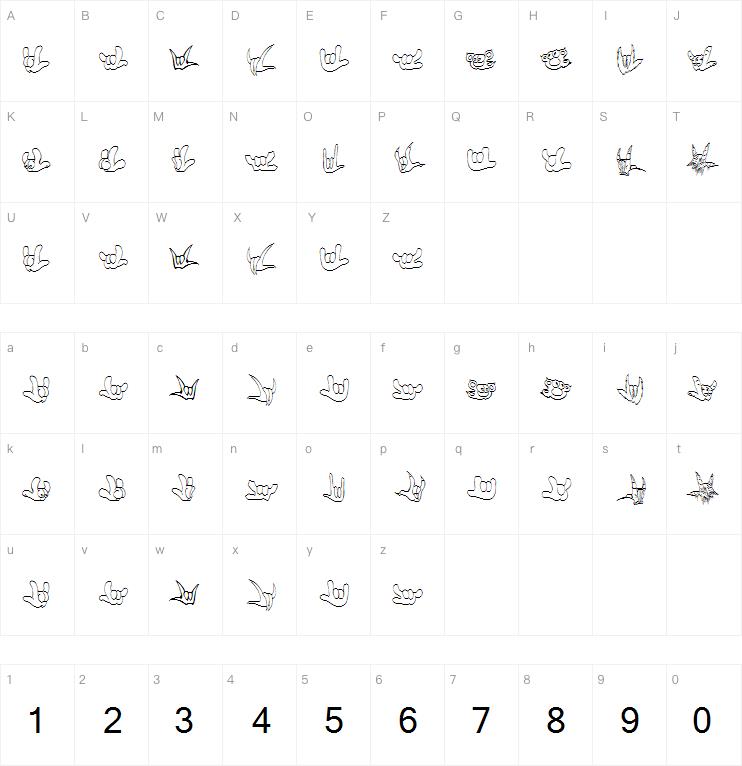 ZOE ILYhands字体