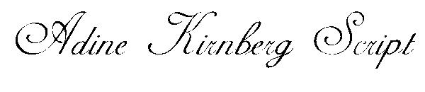 Adine Kirnberg Script字体