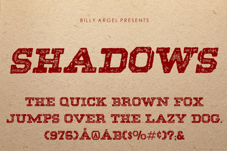 SHADOWS ITALIC字体 1