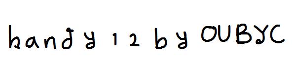 handy字体 12 by OUBYC字体
