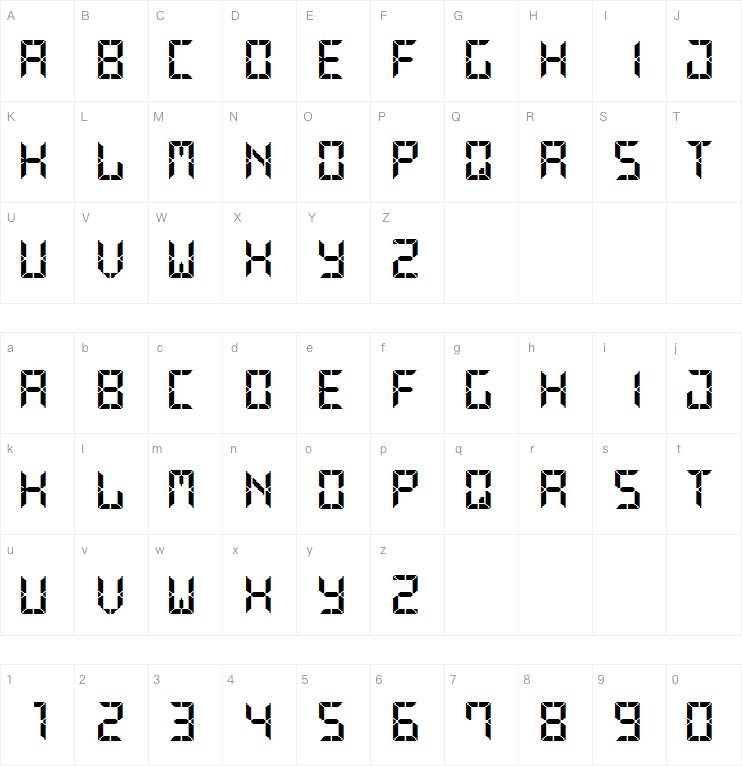 Advanced Pixel LCD-7字体