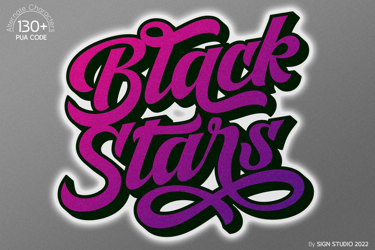 Black Stars字体 6