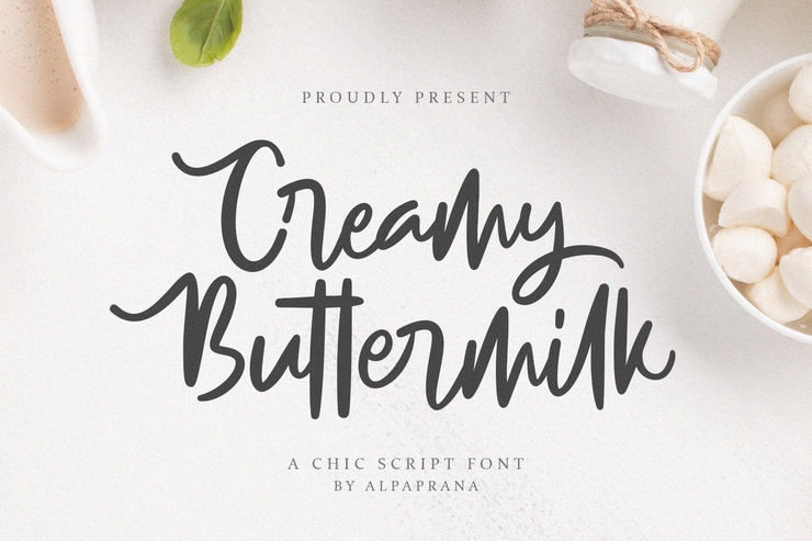 Creamy Buttermilk字体 7