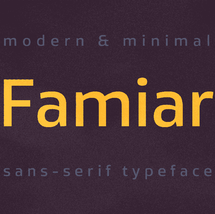 Famiar字体 1