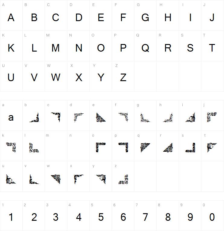 Vintage Decorative Corners字体