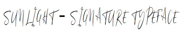 SUNLIGHT – SIGNATURE TYPEFACE字体