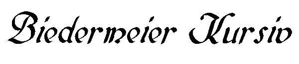 Biedermeier Kursiv字体