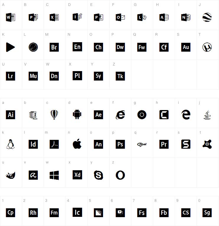 Font Logos Programs字体