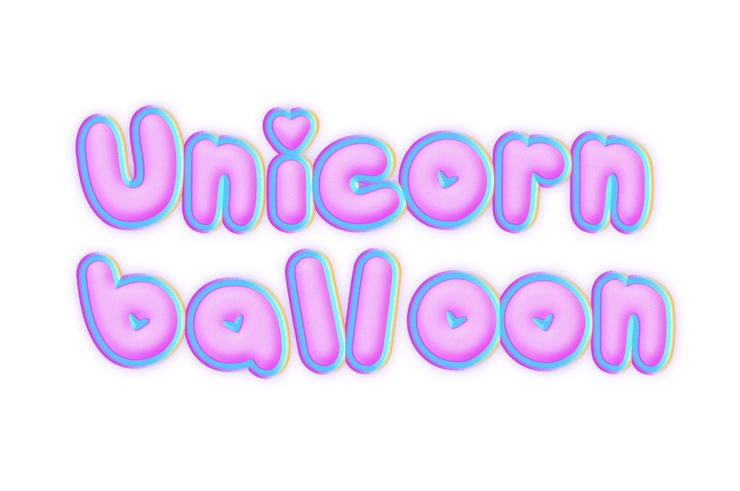 unicorn balloon字体 1