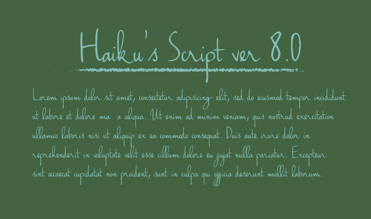 Haiku\'s Script ver.06字体 2