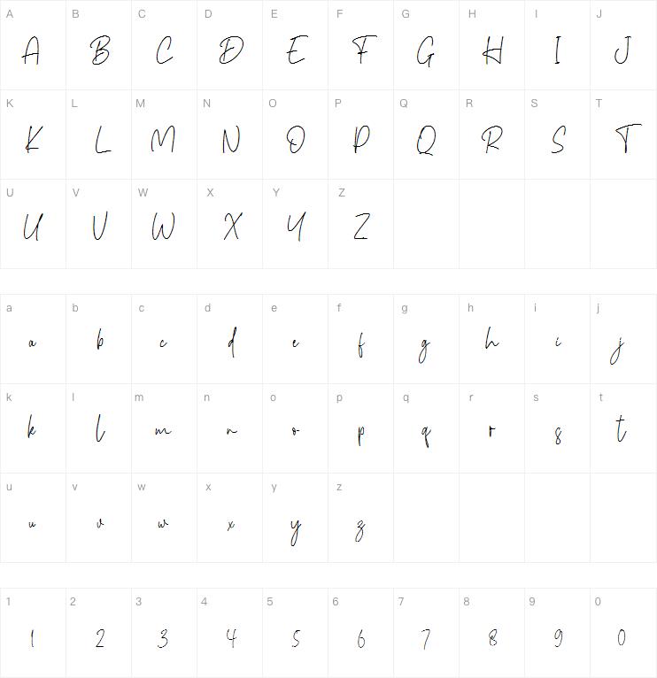 Canterpids Signature字体