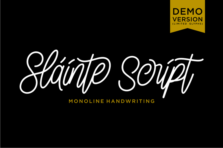 Slainte Script Demo字体 6