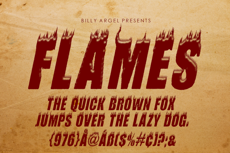 FLAMES ITALIC字体 1