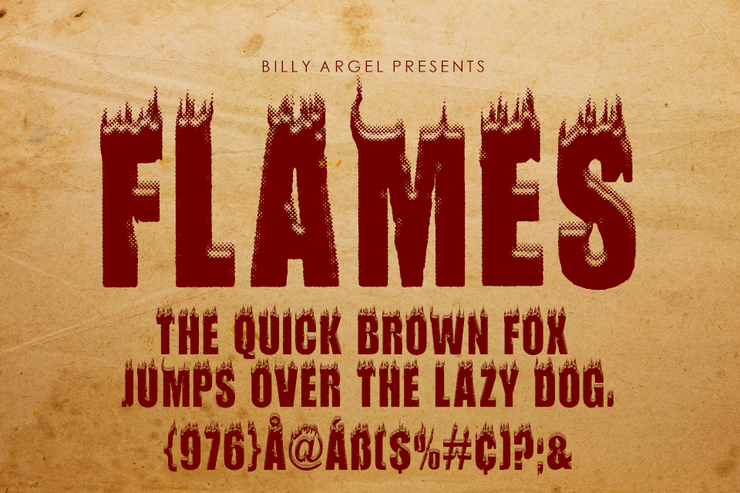 FLAMES ITALIC字体 4