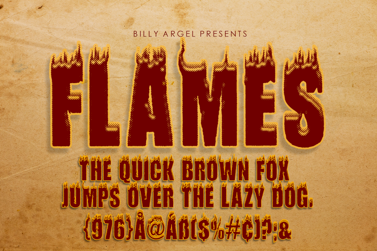 FLAMES ITALIC字体 9