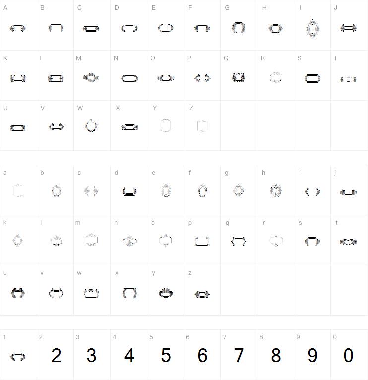 Calligraphic Frames Soft字体