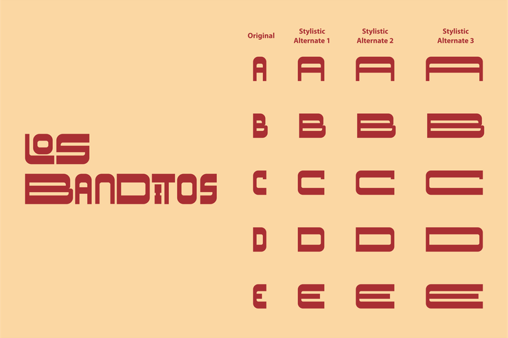 Los Banditos字体 duo字体 1