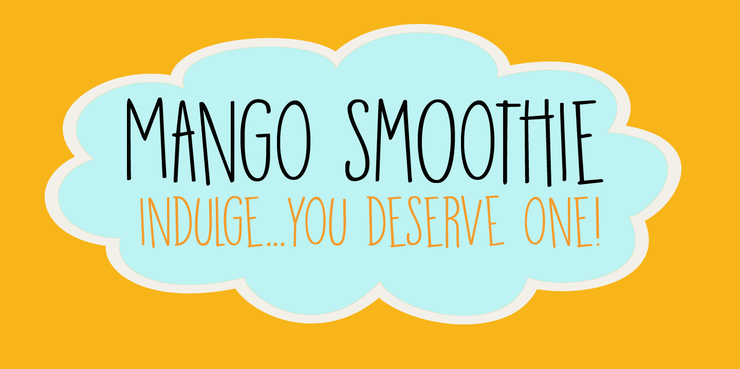 DK Mango Smoothie字体 1