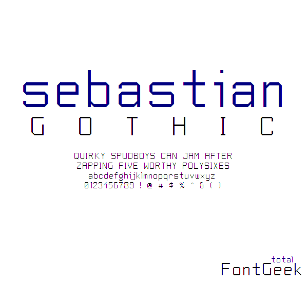 Sebastian Gothic NBP字体 2