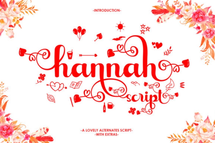 Hannah Script + Ornament 1