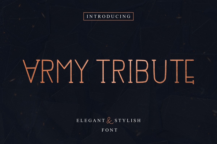 Army Tribute字体 1