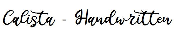 Calista – Handwritten字体