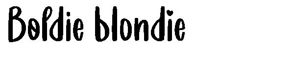 Boldie Blondie字体