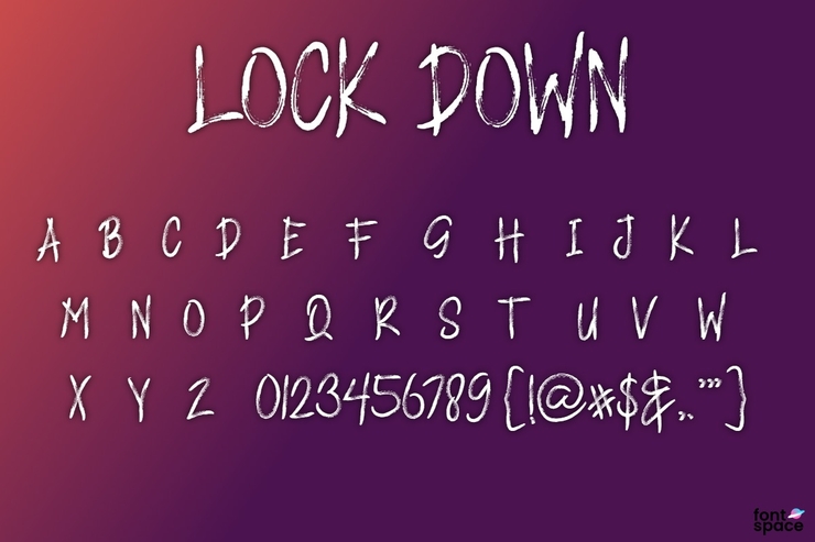 LOCK DOWN字体 1