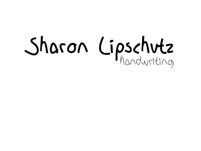 Sharon Lipschutz Handwriting字体 1