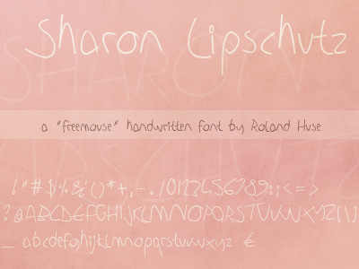 Sharon Lipschutz Handwriting字体 2