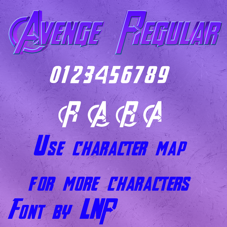 Avenge字体 1