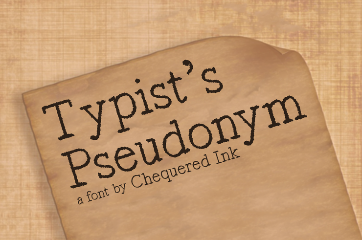 Typist\'s Pseudonym字体 1