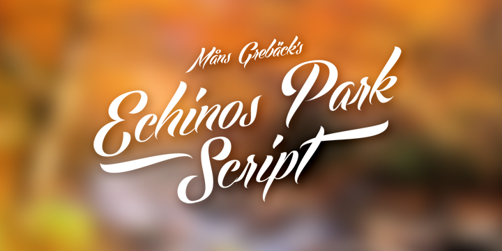 Echinos Park Script字体 2