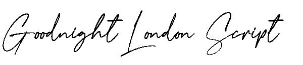 Goodnight London Script字体