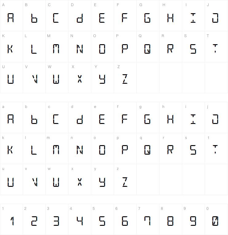 Digital Counter 7字体